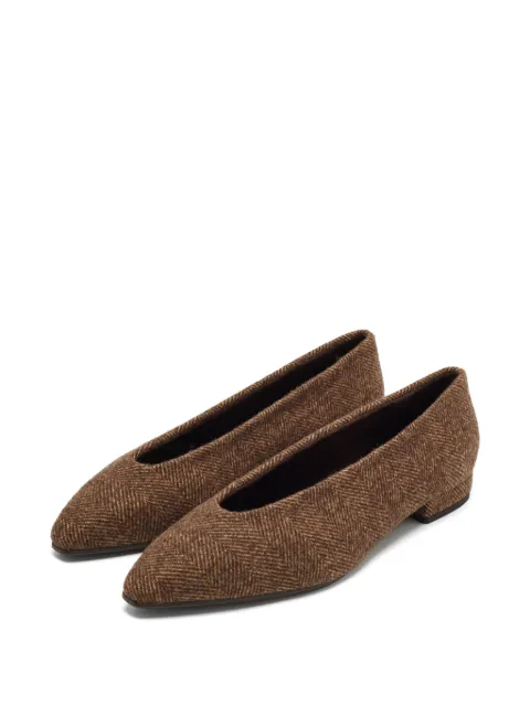 Loro Piana Pre-Owned Rebecca chevron ballet flats Brown 1388928