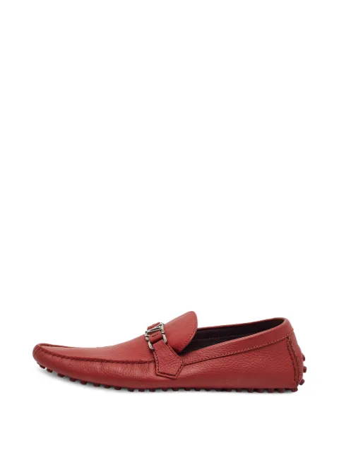 Louis Vuitton Pre-Owned Hockenheim leather loafers Red 1399726