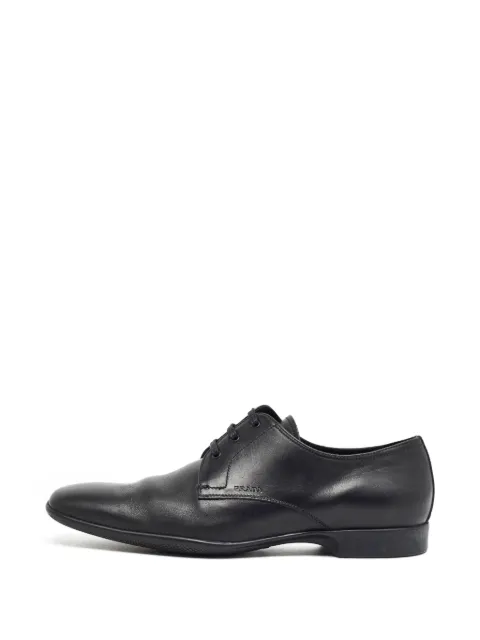 Prada Pre-Owned lace-up leather Derby shoes Black 1402704