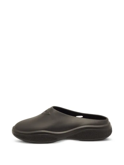 Prada Pre-Owned Triangle-logo slides Black 1390267