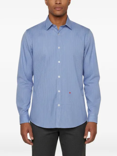 Moschino Pre-Owned stripe button-front shirt Blue 1400787