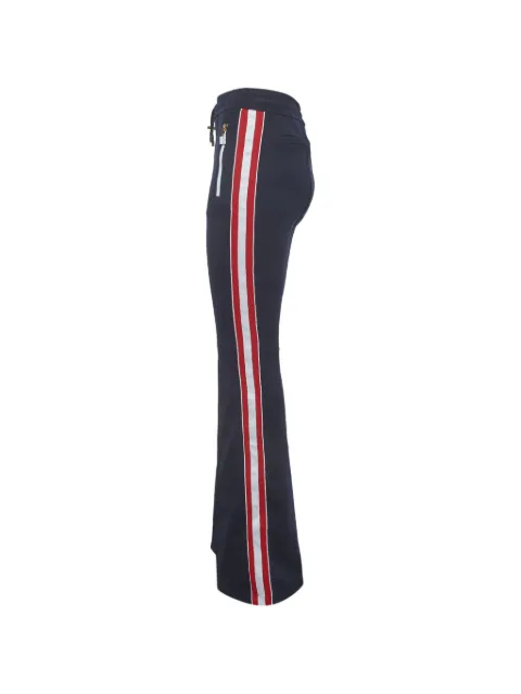 Balmain Pre-Owned stripe-detail flared trousers Blue 1378141