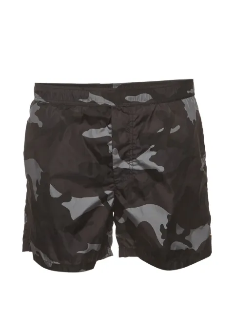 Valentino Garavani Pre-Owned camouflage-print swim shorts Black 1388703