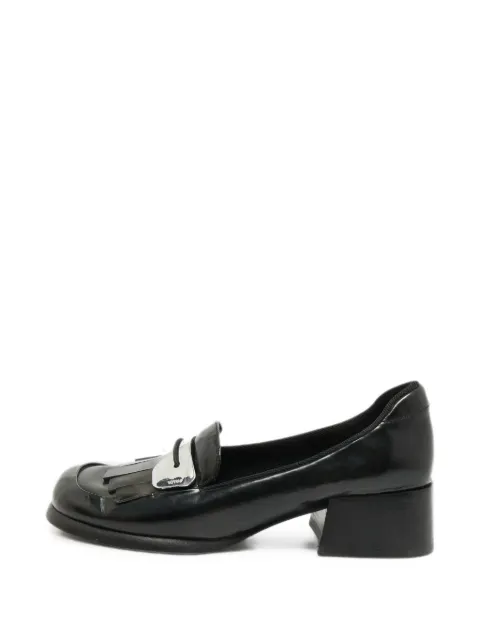 Prada Pre-Owned fringe Penny loafers Black 1384005