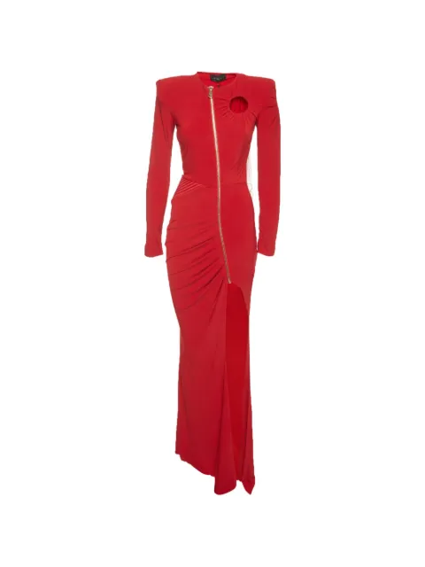 Zhivago draped cut-out maxi gown Red 1395843