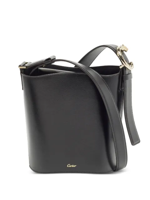 Cartier Panthère C leather mini bucket bag Black 1385530
