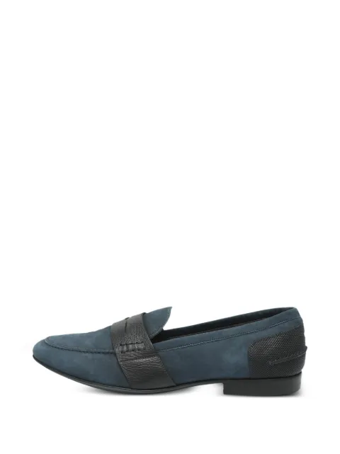 Lanvin Pre-Owned panelled penny-slot loafers Blue 1361555
