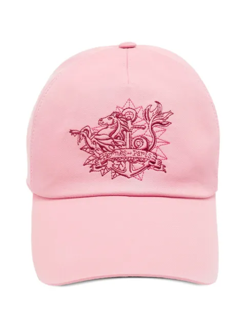 Hermès Pre-Owned Max L'Aventure embroidered cap Pink 1392973