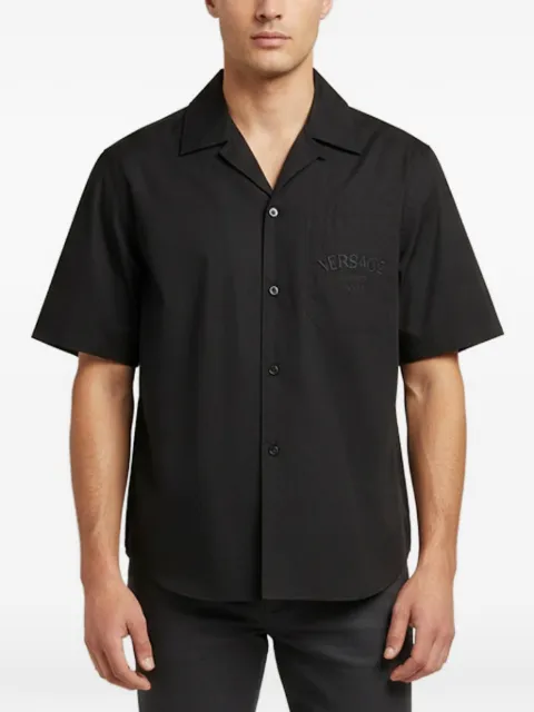 Versace Pre-Owned Barocco-print short-sleeve shirt Black 1377698