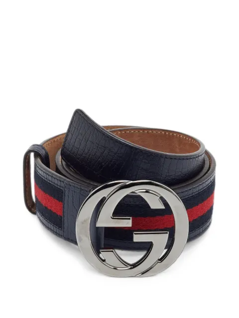 Gucci Pre-Owned Interlocking G belt Blue 1387383