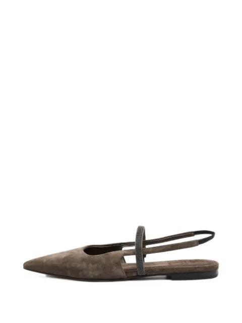 Brunello Cucinelli Vintage Monili slingback flats Grey 1398600