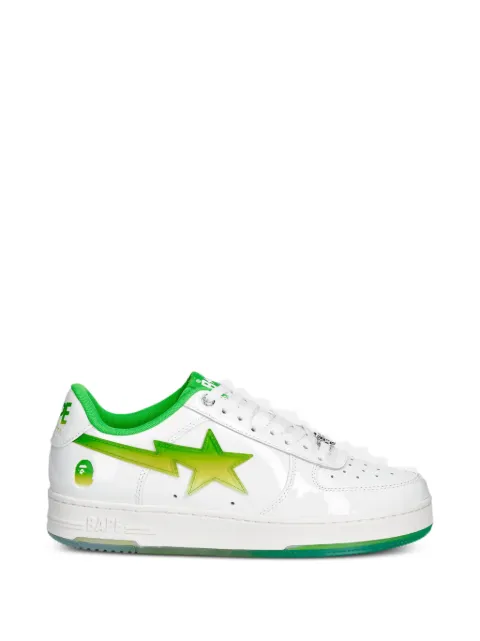A BATHING APE® Bape Sta patent-leather sneakers White 0ZXSHM304911Q