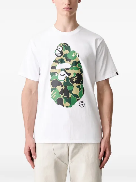 A BATHING APE® Ape Head camouflage-print T-shirt White 0ZXTEMX00310Q