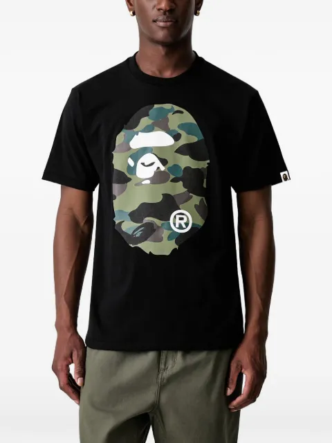 A BATHING APE® Ape Head camouflage-print T-shirt Black 001TEM301015M