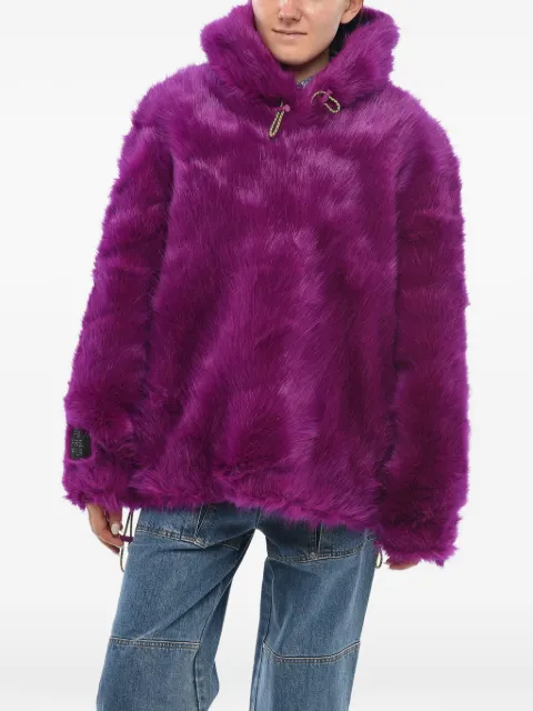 Stella McCartney faux-fur hooded coat Purple 604039SSB32