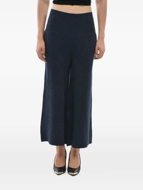 Stella McCartney high-waisted ribbed-knit trousers Blue 601763S2202