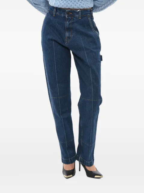 Stella McCartney logo-patch panelled jeans Blue 601833SON5