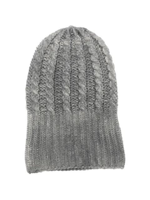 Avant Toi cable-knit ribbed-trim beanie hat Grey 226WA1044CASVH