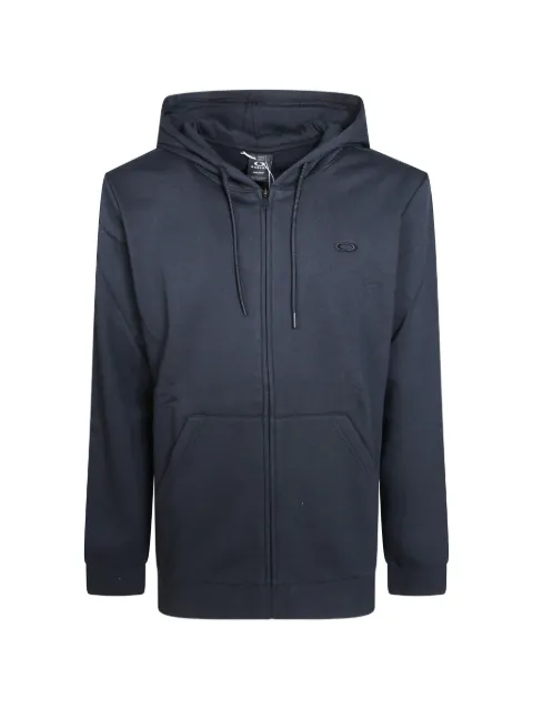 Oakley Relax logo-embroidered zip-up hoodie Black FOA404848