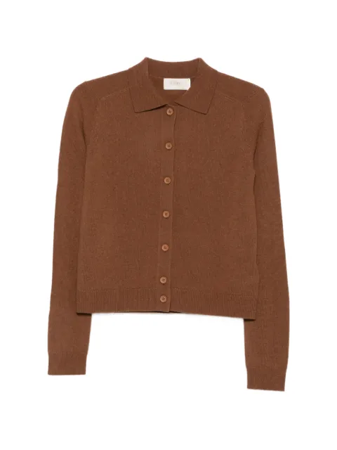 I BLUES button-up collared cardigan Brown IBLPEDONE
