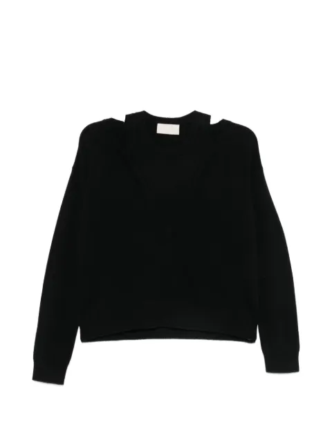 I BLUES cut-out layered-effect top Black IBLQUAGGA