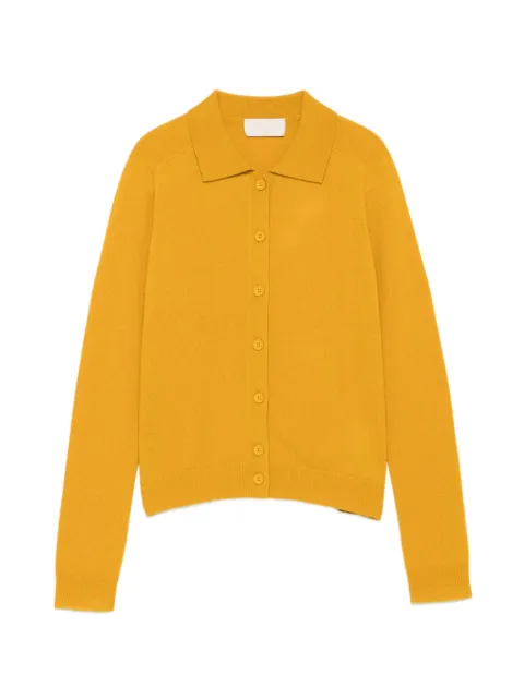 I BLUES button-up collared cardigan Yellow IBLPEDONE