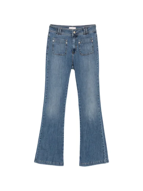 I BLUES patch-pocket flared jeans Blue IBLJANE