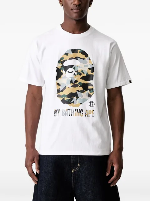 A BATHING APE® Ape Head logo-print T-shirt White 0ZXTEM023101Q