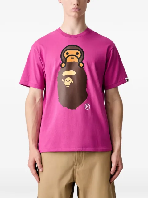 A BATHING APE® Milo graphic-print T-shirt Pink 002TEM301002M