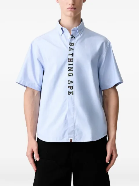 A BATHING APE® logo-print short-sleeve shirt Blue 0ZXSRM301321Q
