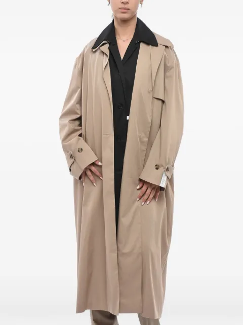 Rokh layered-detail trench coat Neutrals R8CA237VM37