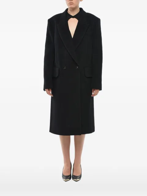 Stella McCartney chevron double-breasted coat Black 6600083AU750