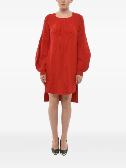 Stella McCartney asymmetric knit midi dress Red 521623S1886