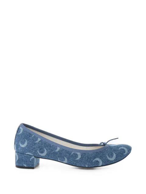 Marine Serre All-Over Moon Repetto ballet flats Blue V4235JEANS1473