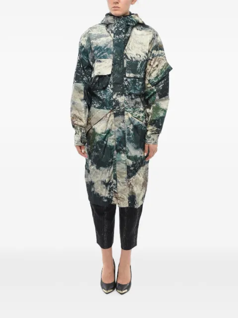 Stella McCartney Murry printed hooded raincoat Green 599414SON0