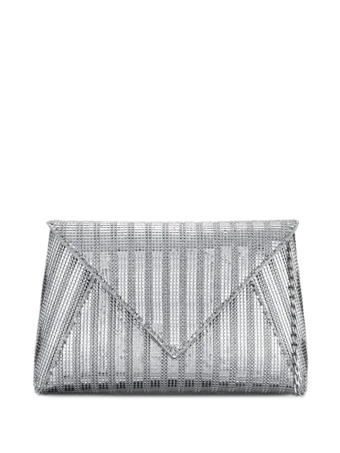 Tyler Ellis large Lee Pouchet chainmail clutch bag Silver T251CHM044P