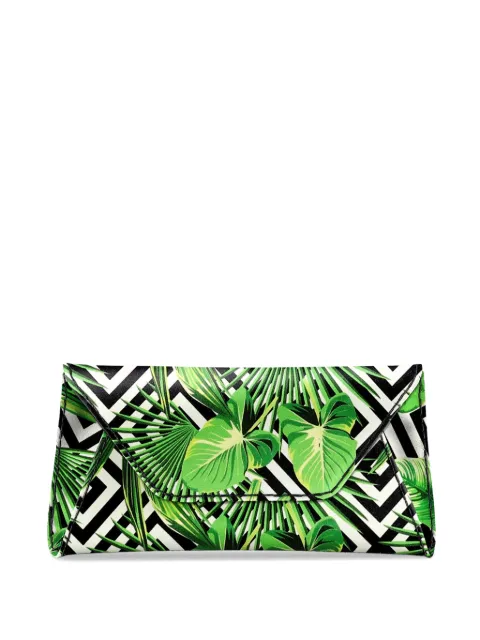 Tyler Ellis small Eloise palm-leaf clutch bag Green T156CS341P
