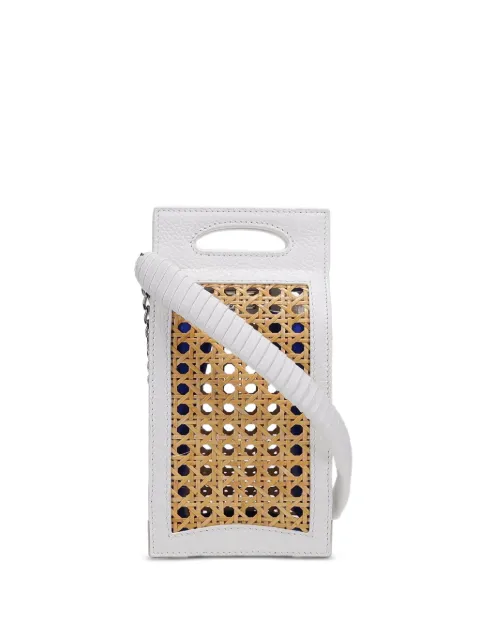 Tyler Ellis mini Stella wicker tote bag White T166LEW111P