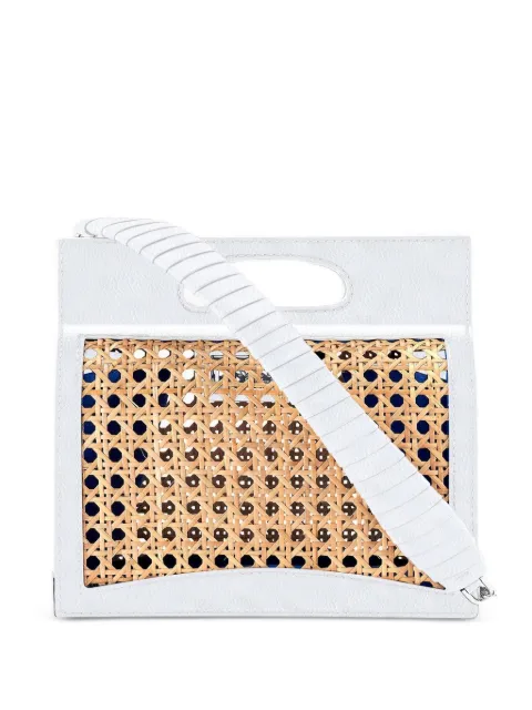 Tyler Ellis Stella wicker tote bag White T76LEW111P
