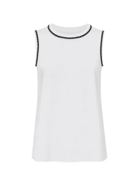 Max Mara bead-embellished vest top White 261619101565000