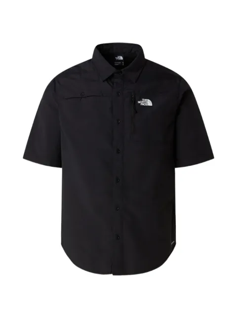 The North Face logo-print zip-pocket shirt Black NF0A8FU6