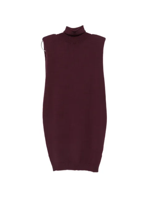 TWINSET padded-shoulder turtleneck dress Red 262TF3020