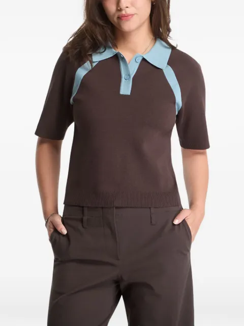 SAMSOE SAMSOE raglan-sleeve polo shirt Brown F26200068190910TCX