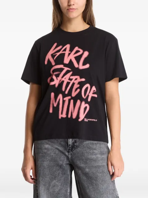 Karl Lagerfeld Jeans slogan-print short-sleeve T-shirt Black B3W17019999