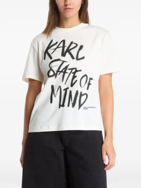 Karl Lagerfeld Jeans slogan-print short-sleeve T-shirt Neutrals B3W170192OO