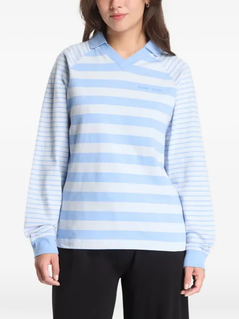 SAMSOE SAMSOE Saella LS striped raglan-sleeve polo Blue F26100041