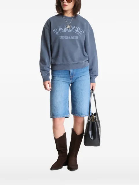 SAMSOE SAMSOE Savan logo-print sweatshirt Blue F10000056