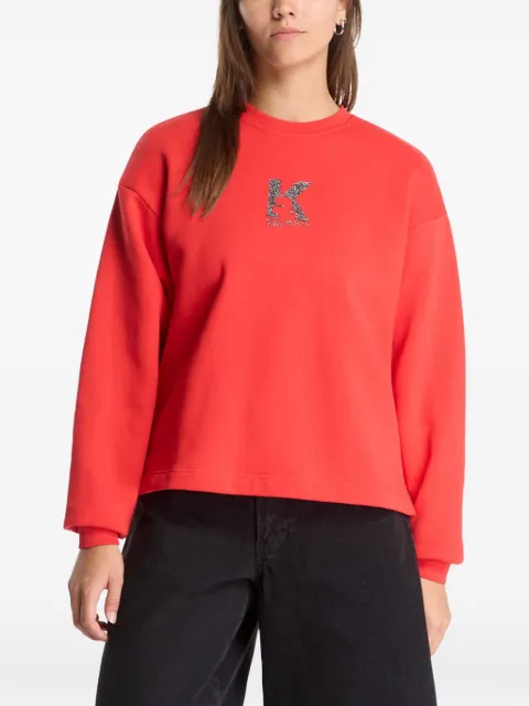 Karl Lagerfeld Jeans K ogo-print crew-neck sweater Red B3W20044433