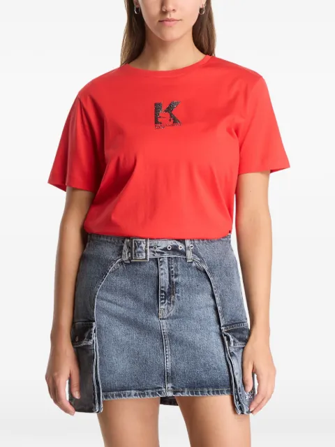 Karl Lagerfeld Jeans K logo-print short-sleeve T-shirt Red B3W17018433