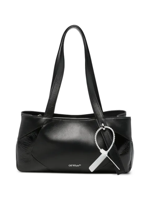 Off-White Small Oyah leather tote bag Black OWWNN01F26LT01
